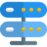 Server network and switches for the multiple users icon