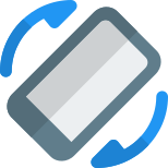 Smartphone rotate feature isolated on a white background icon