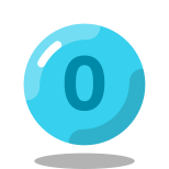 Circled 0 icon