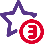 Three star ratings for above average performance feedback icon
