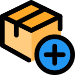 Add parcel item from logistic website portal icon