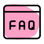 FAQ on a several website under landing page template icon