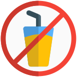 Drinks not allowed in a mall or cinema hall icon
