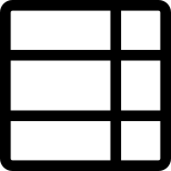 Right columb with rows table template layout icon