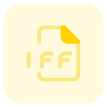 Audio Interchange File Format IFF is a file format designed to store audio data icon