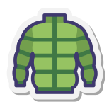 Casaco puffer icon