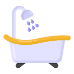 Dusche und Badewanne icon