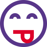 Tongue-out smiling emoji with eyes closed expression icon