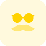 Funny party mask with dandy mustache icon