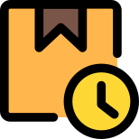 Item being queued and Logistic department website icon