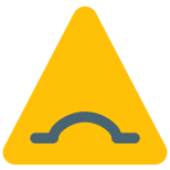 Triangular shape signboard with an alertness displayed icon