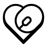 Coeur avec souris icon