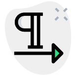 Shift paragraph outward arrow-direction justify layout position icon