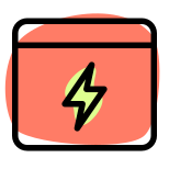 Energy and production of electricity online on website icon