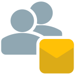 Mail send to multiple users from company server icon