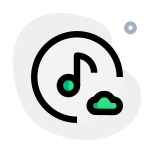 Music from the cloud computing streaming service icon