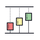 Linha do tempo vertical icon