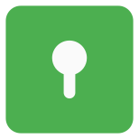 Lock encryption keyhole symbol for digital login icon