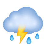 Cloud With Lightning And Rain icon