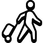 Passeggeri con bagaglio icon