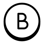 Circled B icon