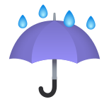 guarda-chuva com gotas de chuva icon