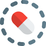 Therapy medicine isolated on a white background icon