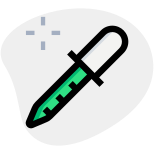 pipeta-externa-con-escala-de-medición-aislada-sobre-fondo-blanco-laboratorios-verde-tal-revivo icon