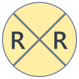 Segno dell'incrocio della ferrovia icon