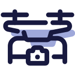 Dron con cámara icon