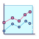 Graphique en ligne icon