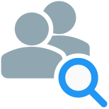 Search a particular user from the group magnifying glass icon