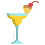 Fruit Juice With Pineapple And Cherry On Top icon
