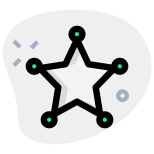 Shariff star badge with circle around it icon