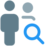 Search a particular user from the family group magnifying glass icon