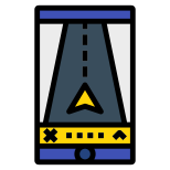 外部 GPS-安全驾驶-填充轮廓-chattapat- icon
