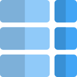 Right columb with rows table template layout icon