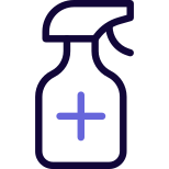 Sanitization spray isolated on a white background icon