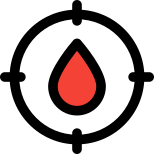 Targeting a specific type of blood rh icon