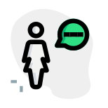 femme-d'affaires-célibataire-externe-discutant-avec-support-client-cadre-complète-femme-single-green-tal-revivo icon