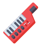 внешний-синтезатор-музыкальные-инструменты-плоские-значки-плоские-2 icon