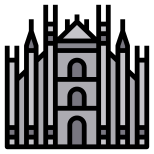 monuments-externes-de-la-cathédrale-de-milan-itim2101-couleur-linéaire-itim2101 icon
