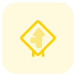 Intersect road from left towards front lane road signal icon