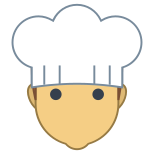 Cocinero de sexo masculino icon