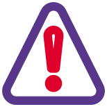 Warning sign in a shopping mall indication icon