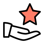 外部分享五角星手与白色背景上孤立的星形投票新鲜塔尔维沃 icon