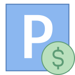 Gebührenpflichtiger Parkplatz icon