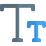 Resize font size in text document application icon