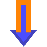 Flecha abajo larga icon