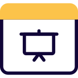 Presentation guide in an online web browser icon